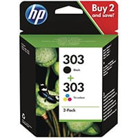 HP 303 Original Tri-colour and Black Ink Cartridge 2-Pack (3YM92AE) - HP No. 303 - High-Quality Prints