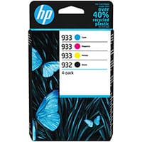 HP 932 Black / HP 933 CMY Original Ink Cartridge Pack of 4 6ZC71AE