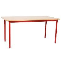 Rectangular Primary School Table Red 1200x600x600mm