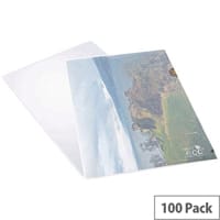 Rapesco ECO Cut Flush Folders A4 Clear Pack Of 100