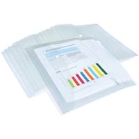 Rapesco Foolscap Popper Wallet Clear Pack of 20 1496