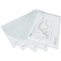 Rapesco Popper Wallet A5 Clear Pack of 5 1588