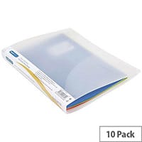 Rapesco A4 Plus 15mm 2 Ring Binder Clear Pack of 10