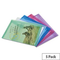 Rapesco ECO Popper Wallet A4 Assorted Pack of 5 1039