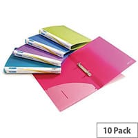 Rapesco Ring Binder A4 15mm Assorted Pack of 10