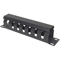 Intellinet 10 Inches Cable Management Panel, 1U, Covered, Black, Cable management panel, Black, Plastic, 1U, 25.4 cm (10 Inches), 254.4 mm