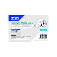 Epson Premium Multipurpose Label Permanent Adhesive 102mm Width x 51mm Length 650 / Roll Rectangle Inkjet Matte Bright White 1 / Roll