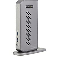 StarTech DK30A2DHUUE Docking Station - Hybrid Universal USB 3.0 Docking Station for USB-C or USB-A Ports - For PC, Laptop - High Speed Internet, Multiple Screens - 6x USB-A, Type-B, Type-C - Colour: Silver