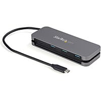 StarTech.com 4 Port USB C Hub - 3x USB-A/1x USB-C - 5Gbps USB 3.0 Type-C Hub (3.2/3.1 Gen 1) - USB Bus Powered - Portable USB-C to USB-A Adapter Hub - 11 Inches Long Cable w/ Cable Management, USB 3.2 Gen 1 (3.1 Gen 1) Type-C, USB 3.2 Gen 1 (3.1 Gen 1) Ty