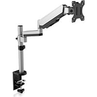V7 Touch Adjust Monitor Mount, Clamp, 8 kg, 43.2 cm (17 Inches), 81.3 cm (32 Inches), 100 x 100 mm, Silver