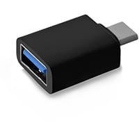 V7 USB-C to USB-A 3.0 Adapter, Male to Female, 5 Gbps Data Transfer Speed - USB-C to USB-A - Colour: Black V7U3C2A-BLK-1E