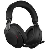 Jabra Evolve2 85, MS Stereo, Headset, Head-band, Office or Call center, Black, Binaural, Bluetooth pairing, Play & Pause, Track, Volume - Charging base not included