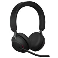 Jabra Headset Wireless Over-the-head Evolve2 65 Headset Stereo - Supra-aural - Black - Noise Cancelling Microphone - Bluetooth