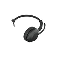 Jabra Evolve2 65 MS Wireless Over-the-head Mono Headset MS - Supra-aural - Bluetooth - Noise Cancelling Microphone - Black