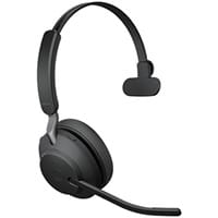 Jabra Evolve2 65, UC Mono, Headset, Head-band, Office/Call center, Black, Monaural, Bluetooth pairing