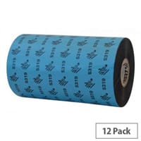 Zebra 2300 Wax Thermal Printer Ribbon 55mm x 74 m Black 800132-002 Pack of 12