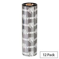 Zebra 2300 Wax Thermal Ribbon 110 mm x 300 m Black 02300BK11030 Pack of 12
