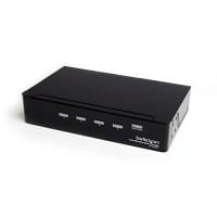 StarTech.com 4-port HDMI splitter and signal amplifier, HDMI, 4x HDMI, 1920 x 1200 pixels, Black, Steel, 1280 x 1024 (SXGA),1600 x 1200 (UXGA),1920 x 1080 (HD 1080),1920 x 1200 (WUXGA),640 x 480 (VGA)