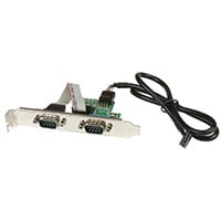 StarTech.com 24in Internal USB Motherboard Header to 2 Port Serial RS232 Adapter, IDC, Serial, RS-232, Microsoft WHQL, CE, FCC, 115.2 Kbit/s, 256 B