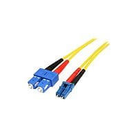 StarTech 1m Fiber Optic Cable Single-Mode Duplex 9/125 LSZH LC/SC OS1 LC to SC Fiber Patch Cable 2 x LC Male Network 2 x SC Male Network Yellow