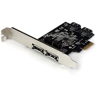 StarTech.com 2 Port PCI Express SATA 6 Gbps eSATA Controller Card - Dual Port PCIe SATA III Card - 2 Int/2 Ext, PCIe, SATA, CE, FCC, REACH, ASMedia - ASM1061, 48 bit, 0 - 50 °C