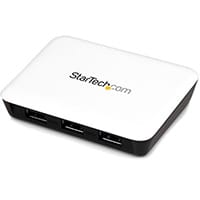 StarTech.com USB 3.0 to Gigabit Ethernet NIC Network Adapter with 3 Port Hub - White, Wired, USB, 5000 Mbit/s, Black, White