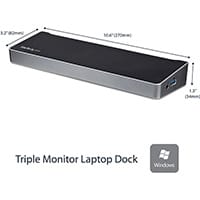 StarTech.com Triple-Monitor USB 3.0 Docking Station - 1x HDMI - 2x DisplayPort, Wired, USB 3.2 Gen 1 (3.1 Gen 1) Type-A, 3.5 mm, USB Type-A, 10,100,1000 Mbit/s, IEEE 802.3,IEEE 802.3ab,IEEE 802.3u