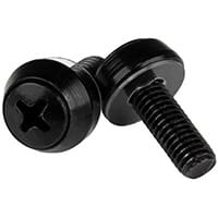 StarTech.com M6 x 12mm - Mounting Screws - 100 Pack, Black, Screw, Black, 570 g, 100 pc(s), 115 mm, 224 mm