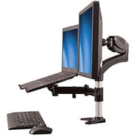 StarTech.com Single-Monitor Arm - Laptop Stand - Clamp, 8 kg, 38.1 cm (15 Inches), 68.6 cm (27 Inches), 100 x 100 mm, Aluminium, Black