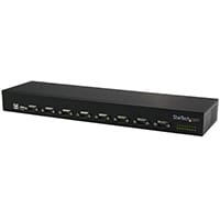 StarTech.com 8-Port USB-to-Serial Adapter Hub, USB 2.0, Serial, Black, Aluminium, CE, FCC, RoHS, 36 W