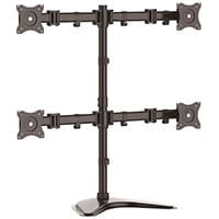 StarTech.com Quad-Monitor Desktop Stand - Articulating, Freestanding, 8 kg, 33 cm (13 Inches), 68.6 cm (27 Inches), 100 x 100 mm, Black