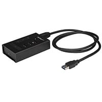 StarTech.com 4 Port USB 3.0 Hub - USB Type-A to 1x USB-C & 3x USB-A - Commercial Metal USB Hub - SuperSpeed 5Gbps USB 3.1/3.2 Gen 1 - Self Powered - BC 1.2 Fast Charge - Mountable/Rugged, USB 3.2 Gen 1 (3.1 Gen 1) Type-B, USB 3.2 Gen 1 (3.1 Gen 1) Type-A,