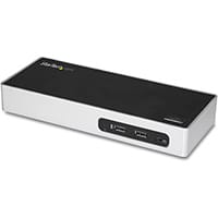 StarTech.com USB 3.0 Docking Station - Dual Monitor Laptop Docking Station with HDMI & DVI/VGA Video - 6-port USB 3.1 Gen 1 5Gbps Hub, GbE, Audio - Universal Type-A Dock - Windows & Mac, Wired, USB 3.2 Gen 1 (3.1 Gen 1) Type-B, 3.5 mm, 10,100,1000 Mbit/s,