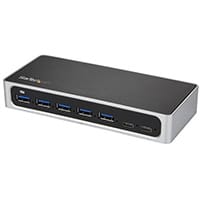 StarTech.com 7 Port USB C Hub with Fast Charge Port - USB-C to 5x USB-A 2x USB-C (USB 3.0 SuperSpeed 5Gbps) - Self Powered USB 3.1 Gen 1 Type-C Hub w/ Power Adapter - Desktop/Laptop Hub, USB 3.2 Gen 1 (3.1 Gen 1) Type-B, USB 3.2 Gen 1 (3.1 Gen 1) Type-A,