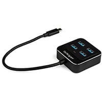 StarTech.com 4-Port USB C Hub - USB-C to 4x USB-A Ports - SuperSpeed 10Gbps USB 3.1/3.2 Gen 2 Type-C Hub - USB Bus Powered - Portable/Compact USB-C to USB Adapter Hub for Laptop - Aluminum, USB 3.2 Gen 2 (3.1 Gen 2) Type-C, USB 3.2 Gen 2 (3.1 Gen 2) Type-