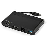 StarTech.com USB C Multiport Adapter with HDMI, VGA, Gigabit Ethernet & USB 3.0 - USB C to 4K HDMI or 1080p VGA Display Mini Dock Hub - USB Type-C Travel Docking Station for USB-C Laptops, Wired, USB 3.2 Gen 1 (3.1 Gen 1) Type-C, USB Type-C, 10,100,1000 M