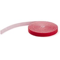 StarTech.com 25ft Hook and Loop Roll - Cut-to-Size Reusable Cable Ties - Bulk Industrial Wire Fastener Tape /Adjustable Fabric Wraps Red / Resuable Self Gripping Cable Management Straps (HKLP25RD), Velcro strap cable tie, Red, 7.62 m, 19 mm, 2.38 mm, 220