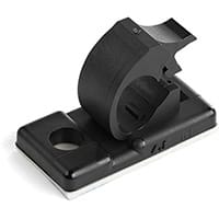 StarTech.com 100 Adhesive Cable Management Clips Black - Network/Ethernet/Office Desk/Computer Cord Organizer - Sticky Cable/Wire Holders - Nylon Self Adhesive Clamp UL/94V-2 Fire Rated, Cable clip, Nylon, Black