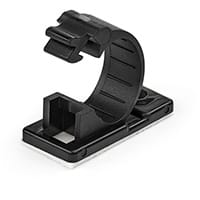 StarTech.com 100 Adhesive Cable Management Clips Black - Network/Ethernet/Office Desk/Computer Cord Organizer - Sticky Cable/Wire Holders - Nylon Self Adhesive Clamp UL/94V-2 Fire Rated, Cable clip, Nylon, Black