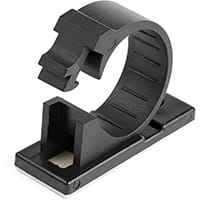 StarTech.com 100 Adhesive Cable Management Clips Black - Network/Ethernet/Office Desk/Computer Cord Organizer - Sticky Cable/Wire Holders - Nylon Self Adhesive Clamp UL/94V-2 Fire Rated, Cable clip, Nylon, Black