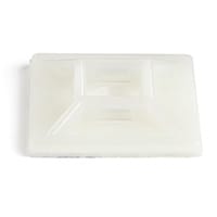 StarTech.com 100 Pack Cable Tie Mounts with Adhesive Tape for 0.21 in. (5.5 mm) Wide Ties - Nylon/Plastic Zip Tie Mounts - Electrical/Network Cable Wrap Mounts / 94V-2 Fire & UL Rated TAA, White, Nylon, 100 pc(s), CBMZT4N, CBMZT4NK, CBMZT4B, CBMZT4BK, CV1