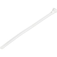StarTech.com 100 Pack 8 Inches Reusable Cable Ties - White Large Releasable Nylon/Plastic Zip Tie - Resealable Adjustable Electrical/Network Cable Wraps/-40 to +85C Temp/94V-2 Fire & UL Rated TAA, Releasable cable tie, Nylon, Plastic, White, 5 cm, V2, -40
