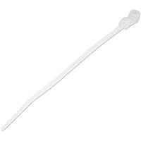 StarTech.com 4 Inches(10cm) Cable Ties with Mounting Hole - 1/16 Inches(2mm) wide, 7/8 Inches(24mm) Bundle Dia. 18lb(8kg) Tensile Strength, Nylon 66 Self Locking Ties w/Screw Hole, UL Listed, 100 Pack, Releasable cable tie, Nylon, Plastic, White, 2.5 cm,