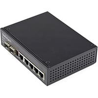 StarTech.com Industrial 5 Port Gigabit Ethernet Switch 5 PoE RJ45 +2 SFP Slots 30W PoE+ 48VDC 10/100/1000 Power Over Ethernet LAN Switch -40C to 75C with DIN Connector/Mountable, Unmanaged, Gigabit Ethernet (10/100/1000), Full duplex, Power over Ethernet