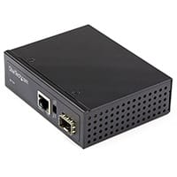 StarTech.com PoE+ Industrial Fiber to Ethernet Media Converter 60W - SFP to RJ45 - Singlemode/Multimode Fiber to Copper Gigabit Ethernet - Compact Size - IP-30/ -40 to +75C, 1000 Mbit/s, IEEE 802.3,IEEE 802.3u,IEEE 802.3z, Full, SFP, Wired, 100 m