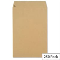 New Guardian 130gsm Envelopes C4 Manilla Pocket Peel and Seal Heavyweight (Pack 250)