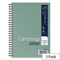 Cambridge JD A5 Jotter Wirobound Notebook Pack of 3