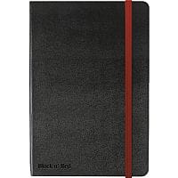 Black by Black n' Red Hard Cover A5 Notebook Black 400033673