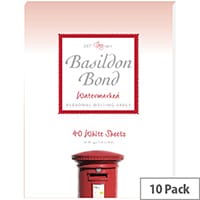 Basildon Bond White Writing Pad 137 X 178mm Pack of 10 100105351