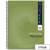 Cambridge Recycled A4 Notebook Plus 200 Pages 100080423